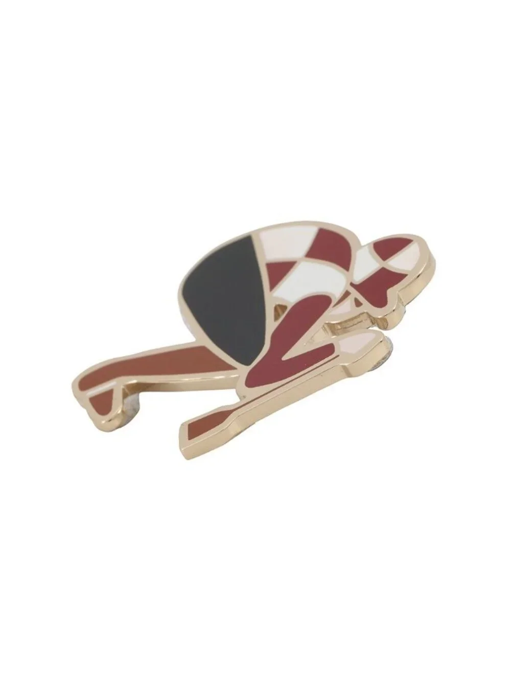 ★SOLD★ Hermes Scarf Ring Stein Brass Rouge Ash Black White - Picture 2 of 7
